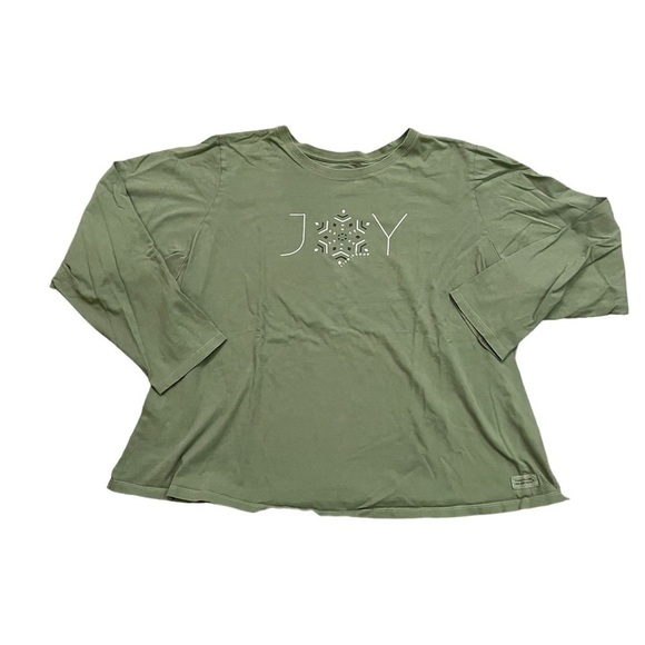 Life Is Good Long Sleeve T Shirt Womens XXXL Joy Snowflake Holiday Crusher Crew‎ - Picture 1 of 8